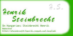 henrik steinbrecht business card